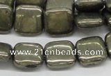 CPY21 16 inches 10*10mm square pyrite gemstone beads wholesale