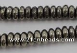 CPY211 15.5 inches 4*10mm rondelle pyrite gemstone beads wholesale