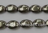 CPY232 15.5 inches 10*14mm oval pyrite gemstone beads wholesale