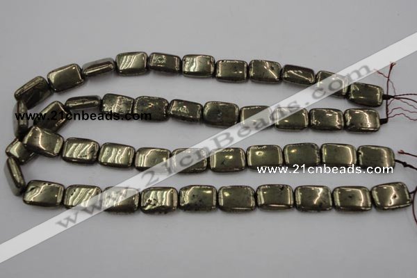 CPY243 15.5 inches 13*18mm rectangle pyrite gemstone beads wholesale