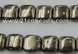 CPY251 15.5 inches 12*12mm square pyrite gemstone beads wholesale