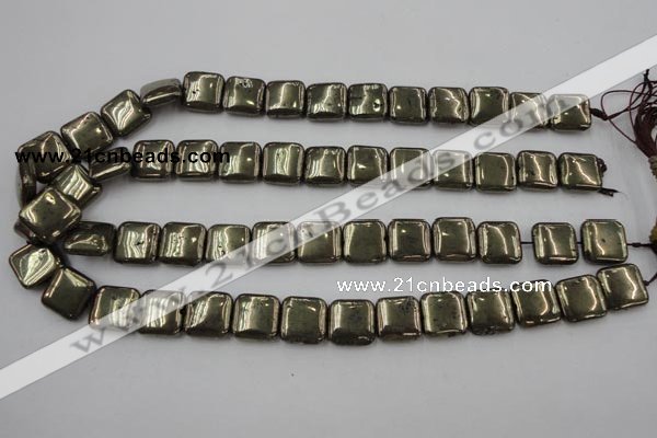 CPY252 15.5 inches 14*14mm square pyrite gemstone beads wholesale