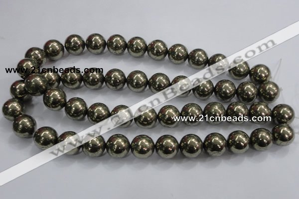 CPY28 16 inches 20mm round pyrite gemstone beads wholesale