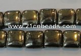 CPY317 15.5 inches 12*12mm square pyrite gemstone beads wholesale