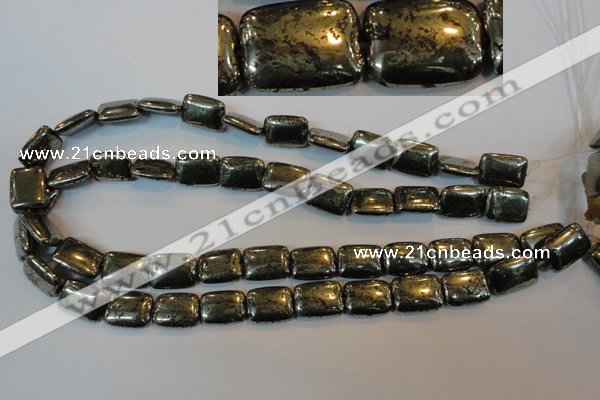 CPY322 15.5 inches 12*16mm rectangle pyrite gemstone beads wholesale