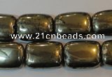 CPY324 15.5 inches 15*20mm rectangle pyrite gemstone beads wholesale
