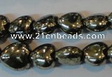 CPY328 15.5 inches 8*8mm heart pyrite gemstone beads wholesale