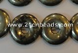 CPY340 15.5 inches 20mm donut pyrite gemstone beads wholesale