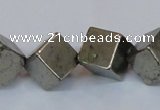 CPY359 15.5 inches 12*12mm cube pyrite gemstone beads