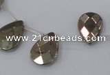 CPY379 Top drilled 13*18mm briolette pyrite gemstone beads