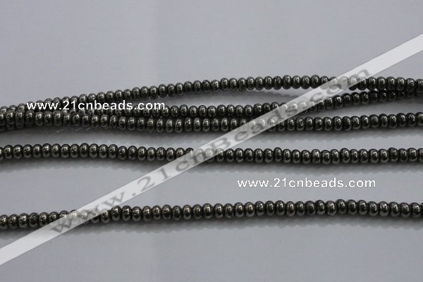 CPY420 15.5 inches 2*3mm rondelle pyrite gemstone beads