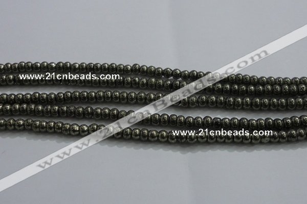 CPY421 15.5 inches 2.5*4mm rondelle pyrite gemstone beads