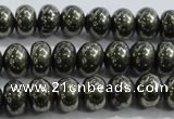 CPY422 15.5 inches 4*6mm rondelle pyrite gemstone beads