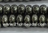 CPY423 15.5 inches 5*8mm rondelle pyrite gemstone beads