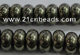 CPY424 15.5 inches 6*10mm rondelle pyrite gemstone beads