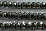 CPY427 15.5 inches 2.5*4mm faceted rondelle pyrite gemstone beads