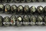 CPY429 15.5 inches 5*8mm faceted rondelle pyrite gemstone beads