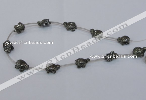 CPY560 15.5 inches 13*18mm tortoise pyrite gemstone beads