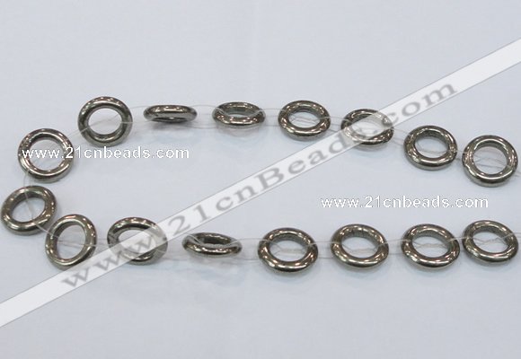 CPY572 15.5 inches 20mm donut pyrite gemstone beads wholesale