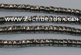 CPY606 15.5 inches 2*3mm heishi pyrite gemstone beads