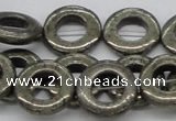 CPY61 15.5 inches 23mm donut pyrite gemstone beads wholesale