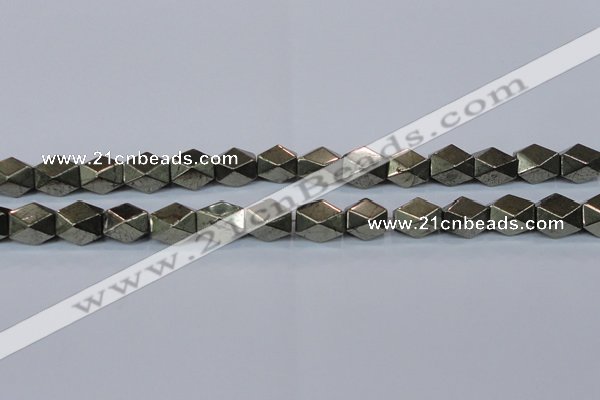 CPY610 15.5 inches 10*15mm nuggets pyrite gemstone beads