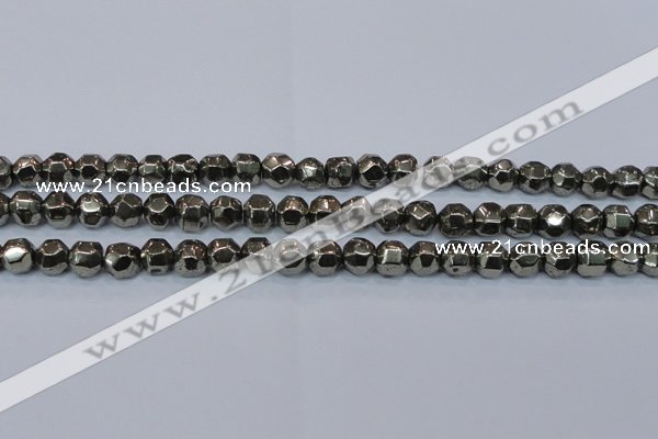 CPY617 15.5 inches 10mm nuggets pyrite gemstone beads