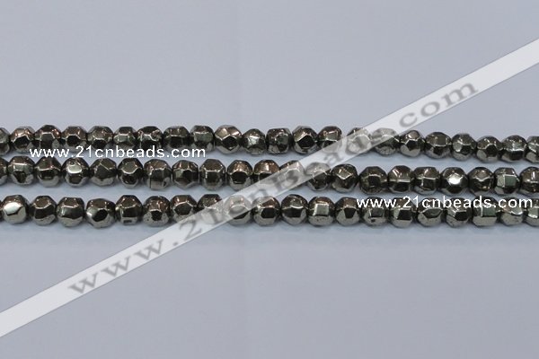 CPY617 15.5 inches 10mm nuggets pyrite gemstone beads