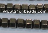 CPY618 15.5 inches 9*10mm pyrite gemstone beads