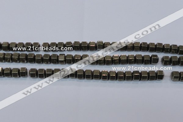 CPY618 15.5 inches 9*10mm pyrite gemstone beads