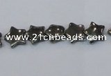 CPY657 15.5 inches 10*10mm star pyrite gemstone beads