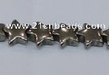 CPY658 15.5 inches 12*12mm star pyrite gemstone beads