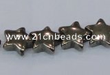 CPY659 15.5 inches 14*14mm star pyrite gemstone beads