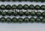 CPY760 15.5 inches 4mm round pyrite gemstone beads wholesale