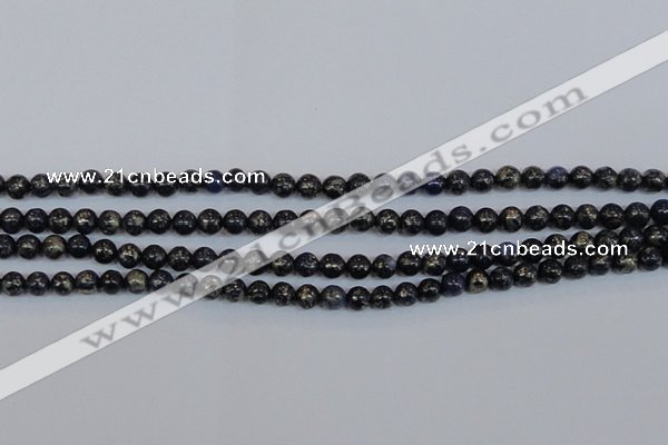 CPY771 15.5 inches 6mm round pyrite gemstone beads wholesale