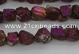 CPY801 15.5 inches 6*10mm - 8*12mm nuggets plated pyrite beads