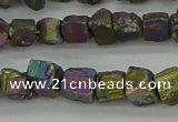 CPY803 15.5 inches 6*10mm - 8*12mm nuggets plated pyrite beads