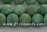 CQJ234 15.5 inches 12mm round matte Qinghai jade beads