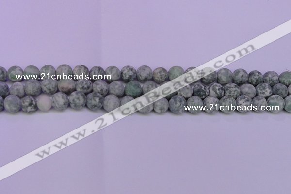 CQJ251 15.5 inches 6mm round matte Qinghai jade beads