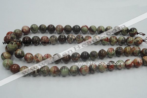 CRA03 15.5 inches 12mm round natural rainforest agate gemstone beads