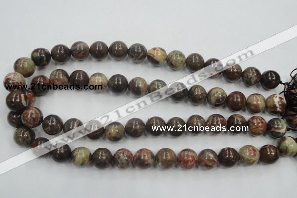 CRA04 15.5 inches 14mm round natural rainforest agate gemstone beads