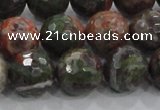 CRA105 15.5 inches 16mm faceted round rainforest agate beads