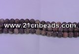 CRA120 15.5 inches 4mm round matte rainforest agate beads