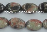 CRA15 15.5 inches 13*18mm oval natural rainforest agate beads