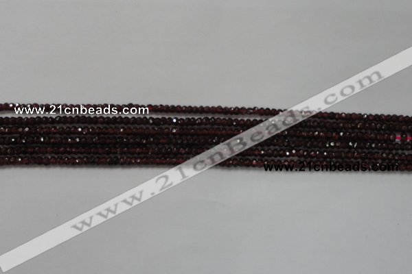 CRB100 15.5 inches 2*3.5mm faceted rondelle red garnet gemstone beads