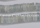 CRB1002 15.5 inches 2*6mm heishi aquamarine beads wholesale