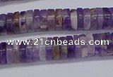 CRB1007 15.5 inches 2*6mm heishi dogtooth amethyst beads wholesale