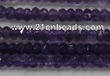 CRB101 15.5 inches 2.5*4mm faceted rondelle amethyst beads