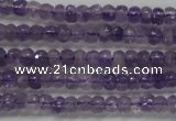 CRB102 15.5 inches 2.5*4mm faceted rondelle amethyst beads