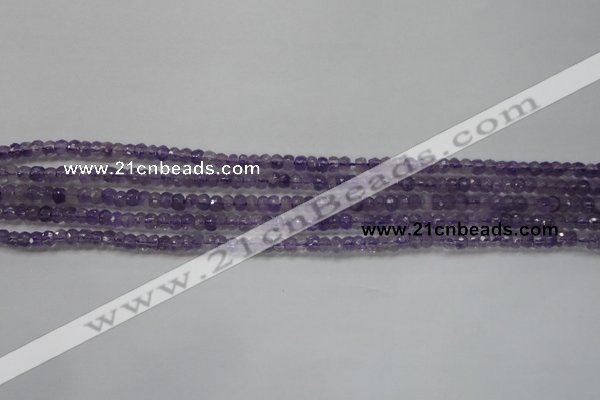 CRB102 15.5 inches 2.5*4mm faceted rondelle amethyst beads